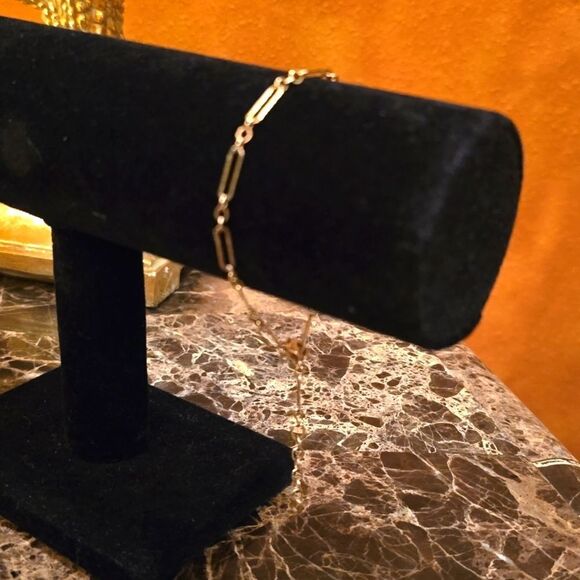 Paperclip BRACELET, Stamped 925, Gold Plated, NWOT! - Picture 7 of 7